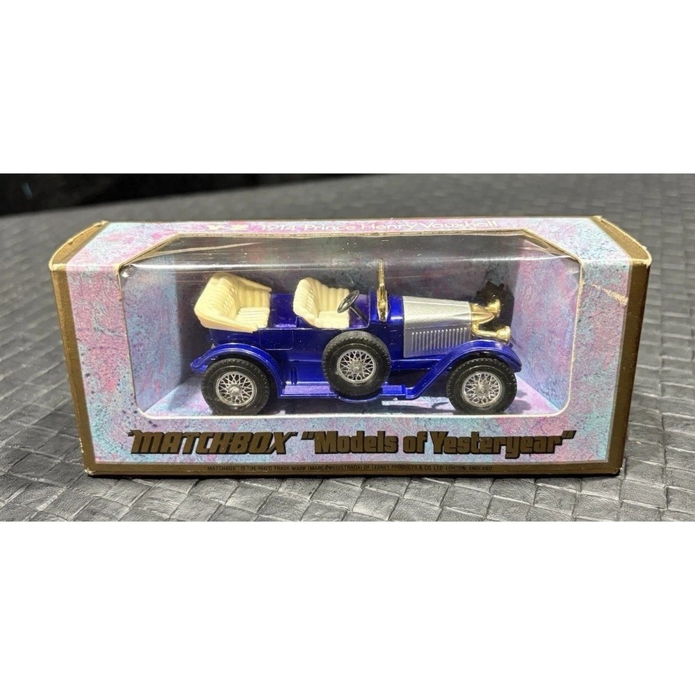 Vintage 1973 Matchbox Models of Yesteryear Y-2 1914 Prince Henry Vauxhall Blue